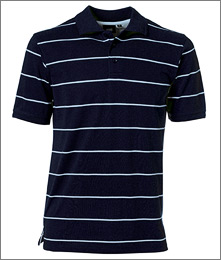 Stribet-poloshirt